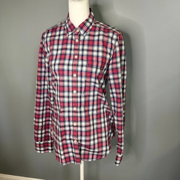 AMERICAN Eagle Classic Prep Fit Plaid Button Down Size Small - Picture 2 of 7